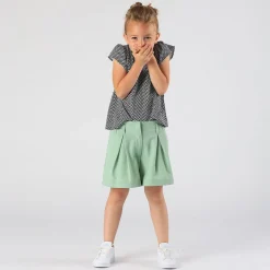Blusa con stampa optical da bambina