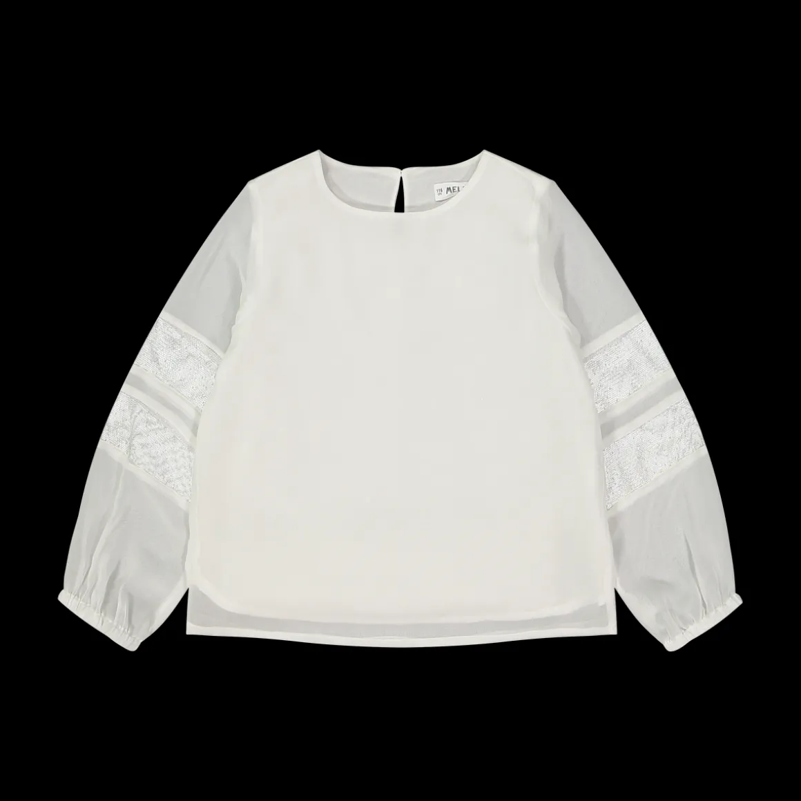 Blusa in chiffon e tulle da bambina