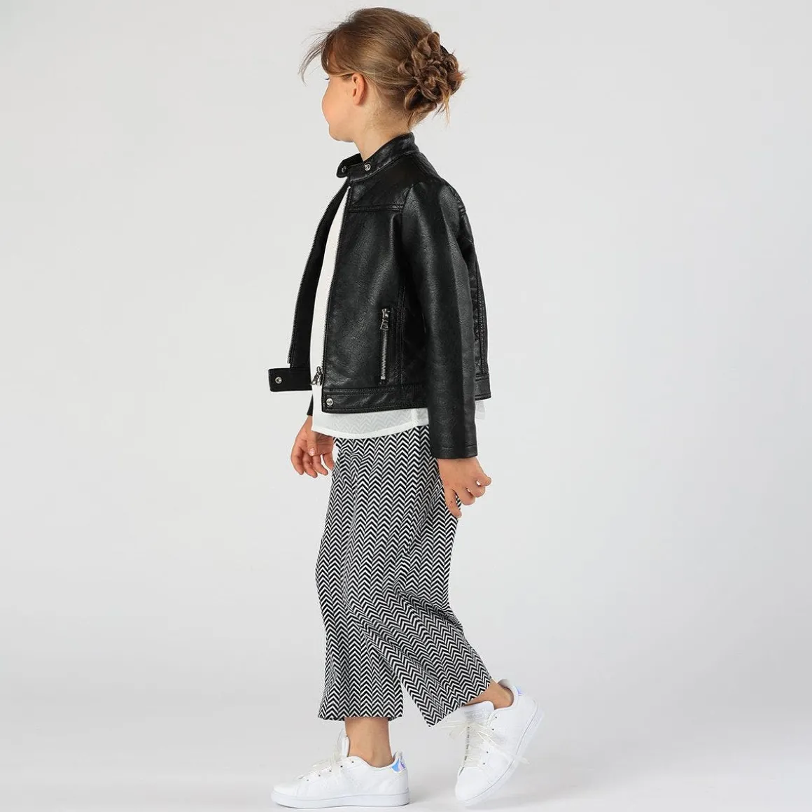 Blusa in chiffon e tulle da bambina