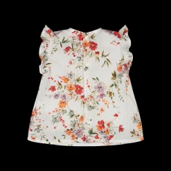 Blusa in tela stampata con fiori liberty da bambina