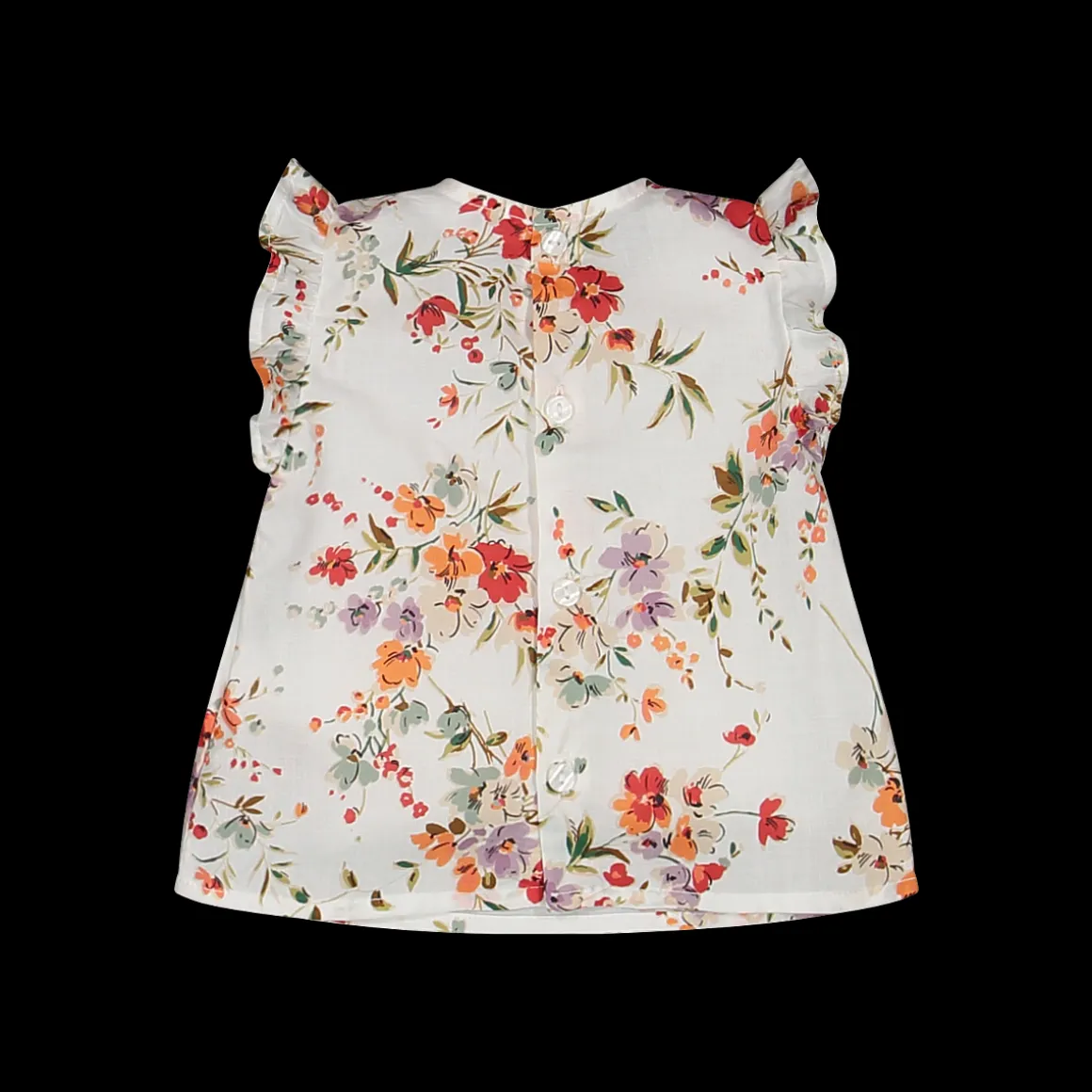 Blusa in tela stampata con fiori liberty da bambina