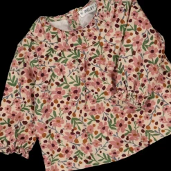 Blusa in velluto di cotone stampato da bambina