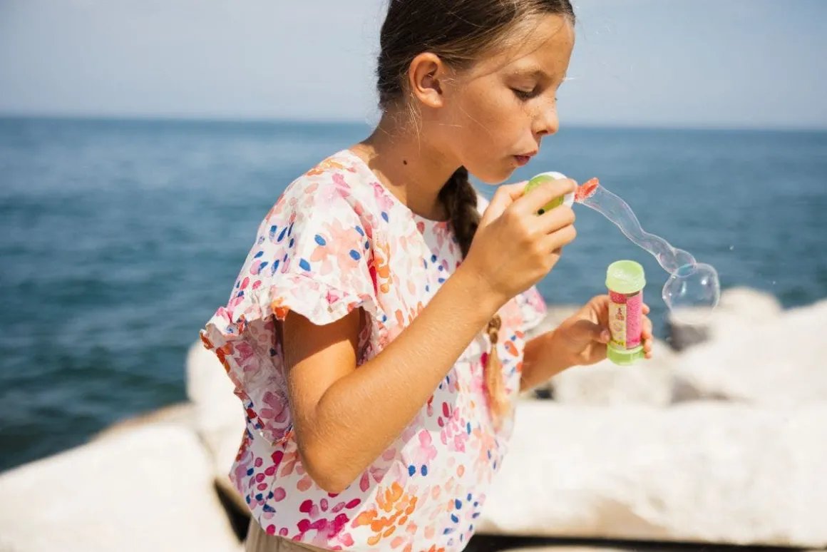 Blusa stampata per bambina