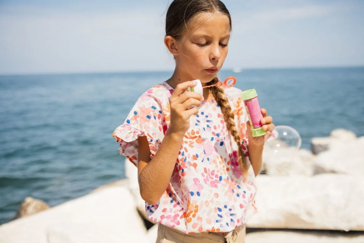 Blusa stampata per bambina