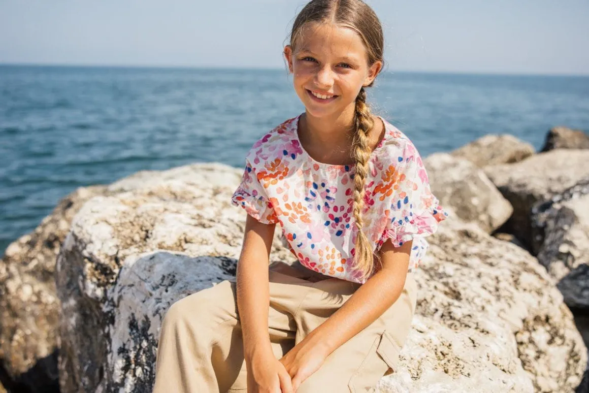 Blusa stampata per bambina