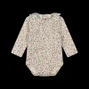 Body a maniche lunghe in cotone bio per neonata