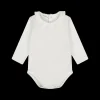 Body in cotone interlock con voulant neonata