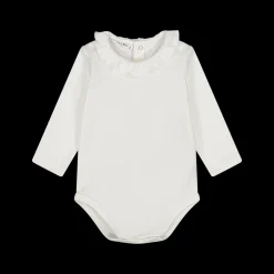 Body in cotone interlock con voulant neonata