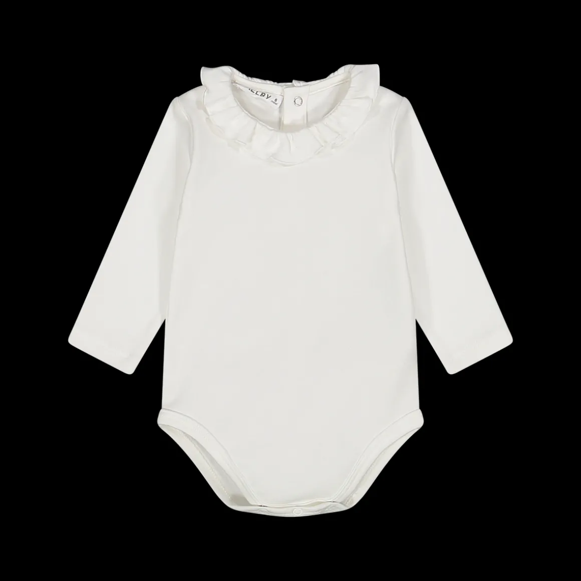 Body in cotone interlock con voulant neonata