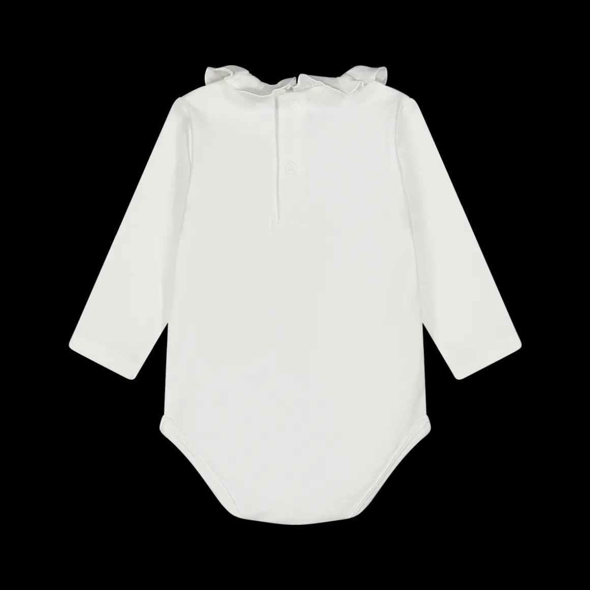 Body in cotone interlock con voulant neonata
