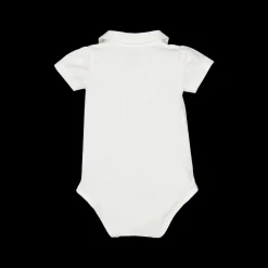 Body in jersey stretch bianco per neonata