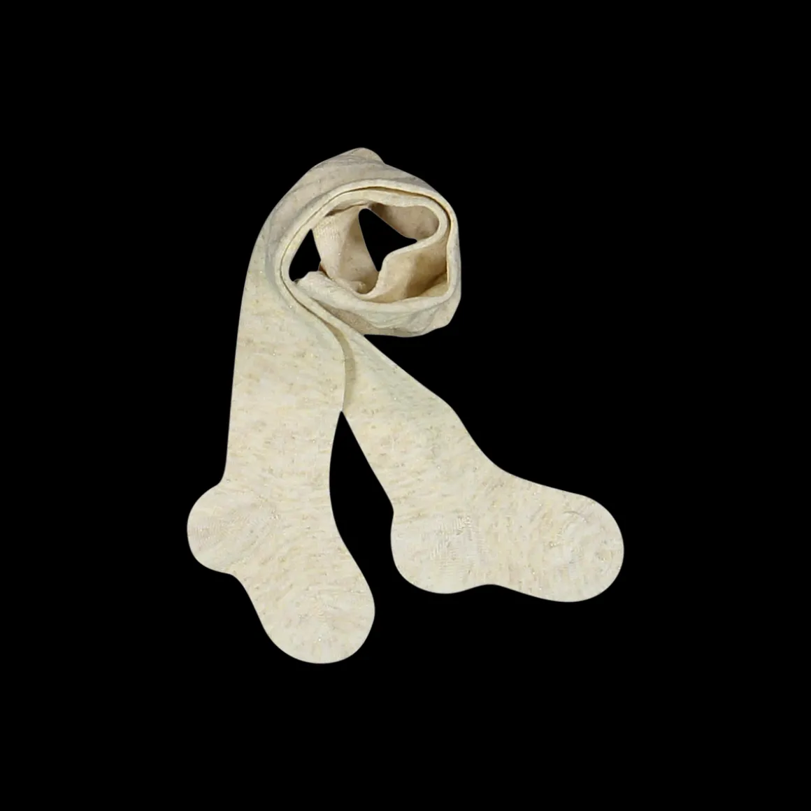Calza beige e oro per neonata