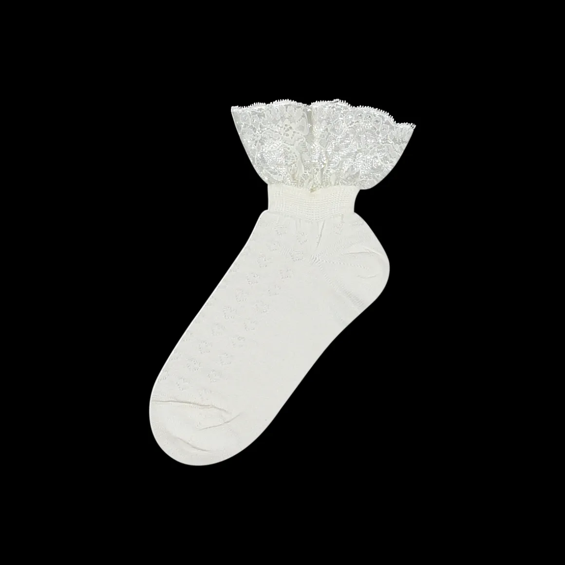 Calzino con pizzo bambina