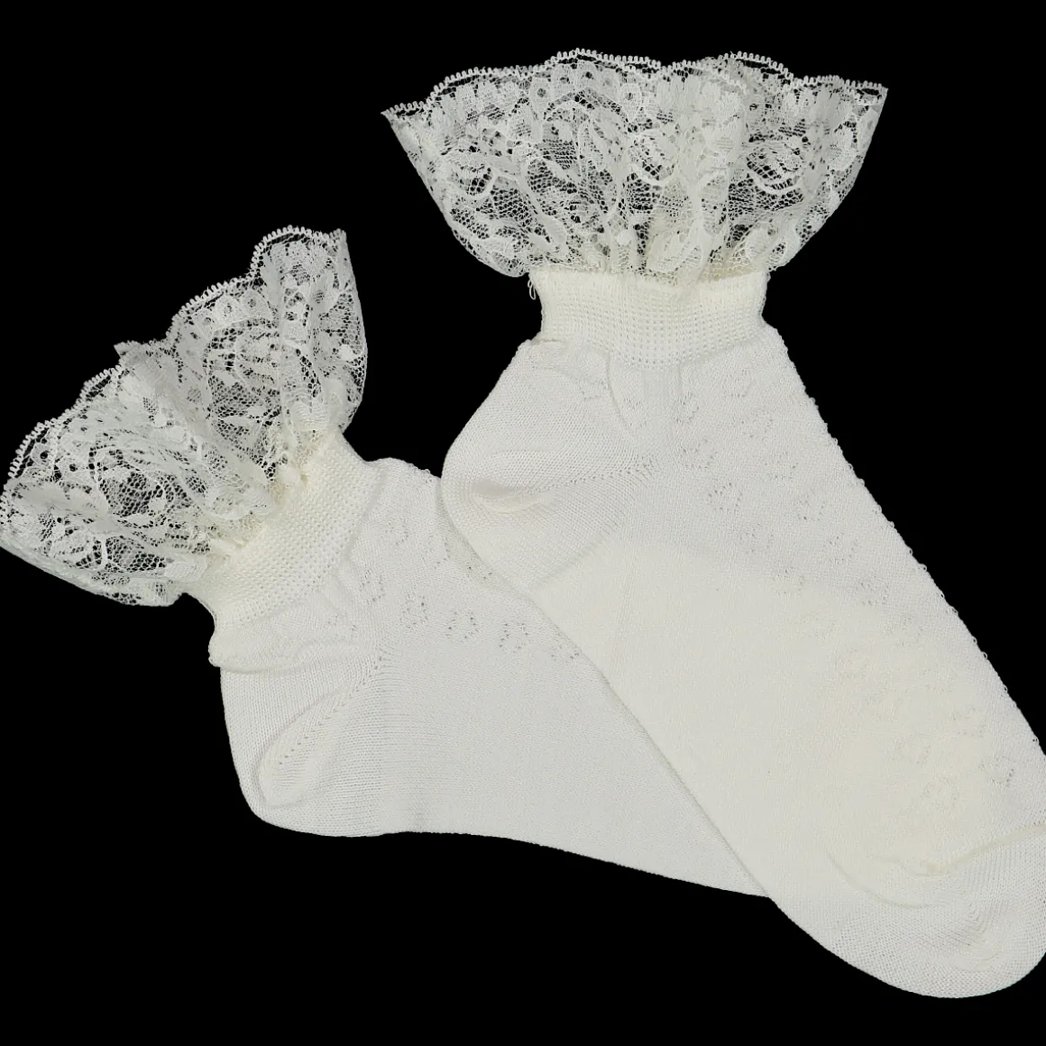 Calzino con pizzo bambina