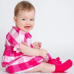 Calzino corto con fiocco da bambina