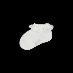 Calzino corto con voulant da bambina