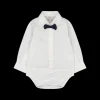 Camicia a body in popeline stretch da bambino