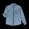 Camicia da bambino in denim leggero