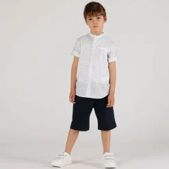 Camicia da bambino in misto lino