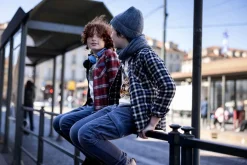 Camicia flanella a quadri in grigio per ragazzo