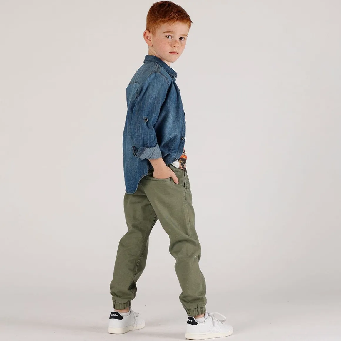 Camicia in chambray da bambino
