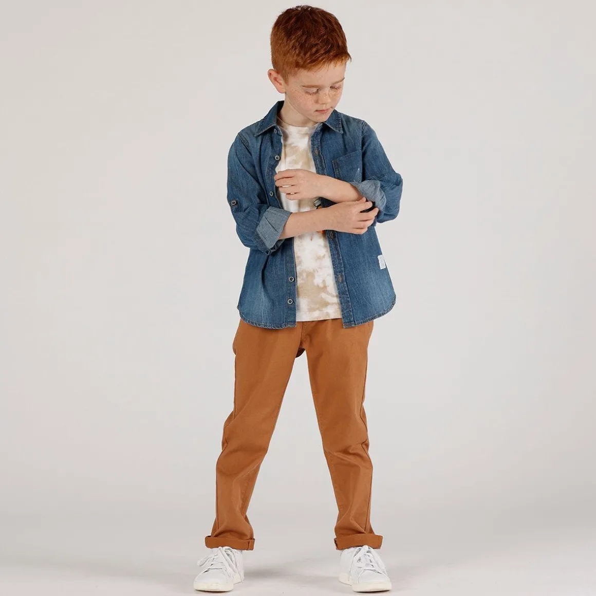 Camicia in chambray da bambino