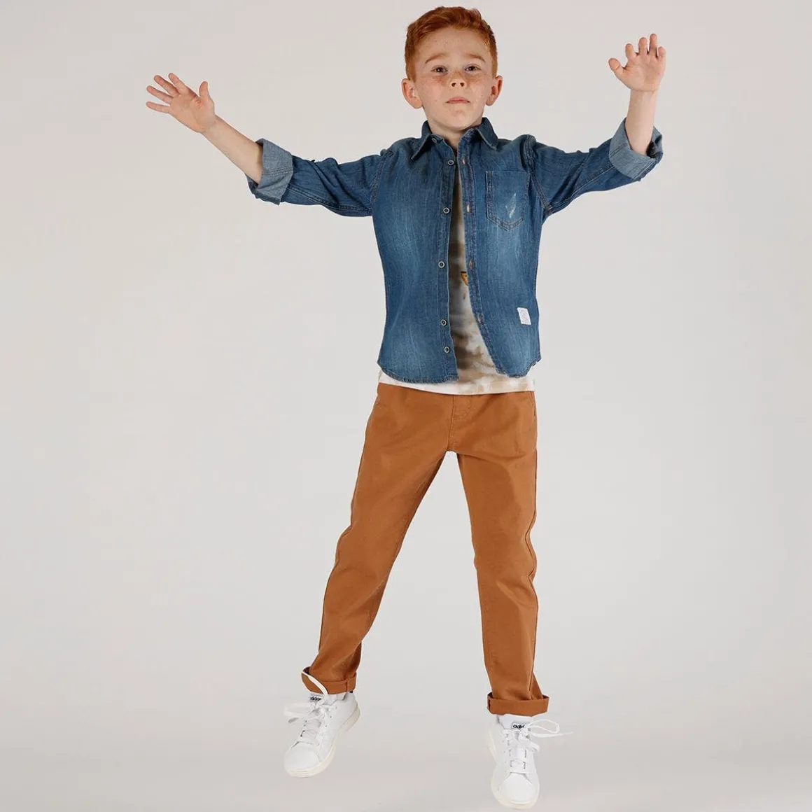 Camicia in chambray da bambino