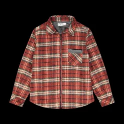 Camicia in flanella a quadri con zip per ragazzo