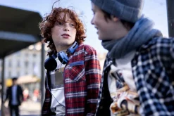Camicia in flanella a quadri con zip per ragazzo