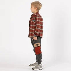 Camicia in flanella a quadri con zip per ragazzo