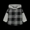 Camicia in flanella e jersey neonato