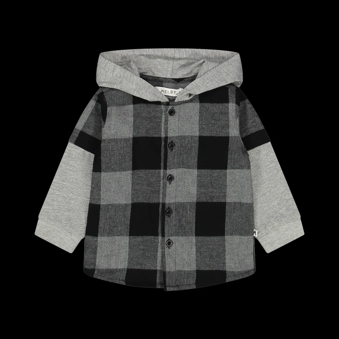Camicia in flanella e jersey neonato