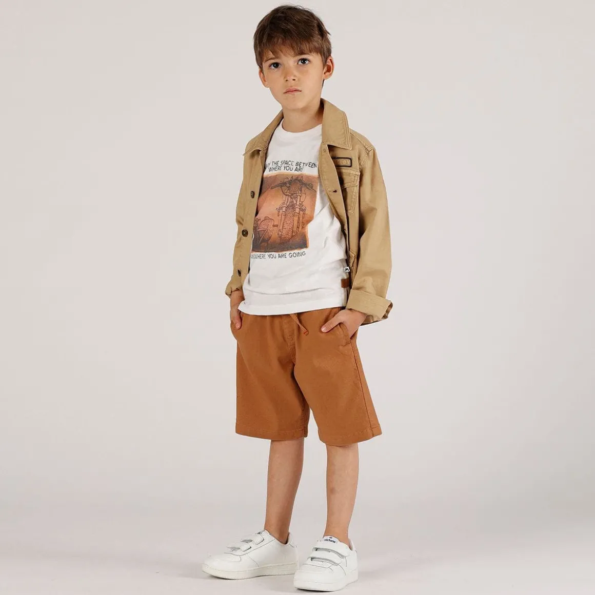 Camicia in gabardina malfilè bambino