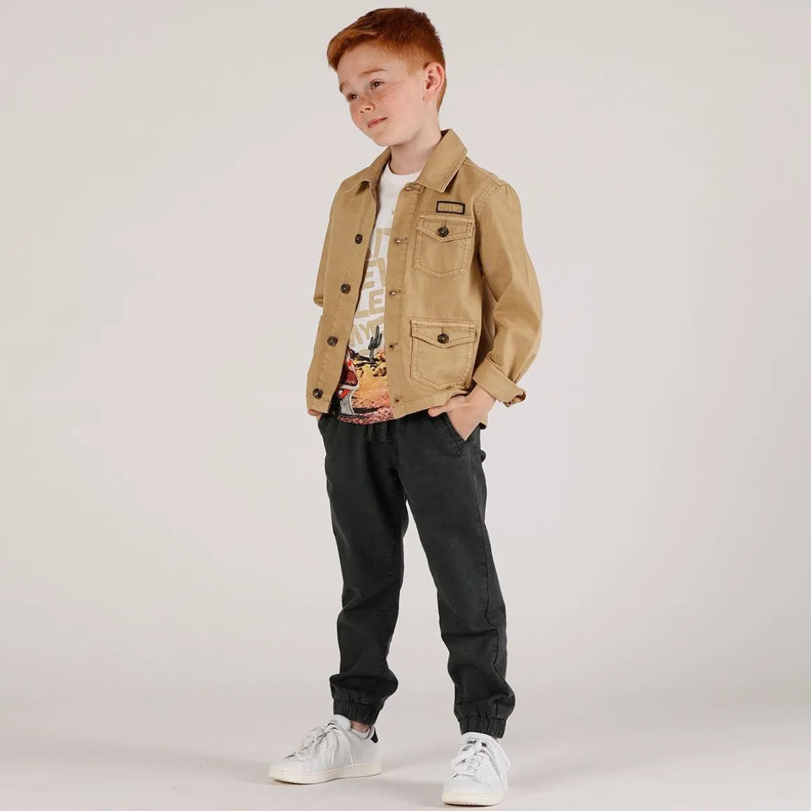 Camicia in gabardina malfilè bambino