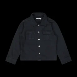 Camicia in gabardina nera per ragazzo