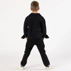 Camicia in gabardina nera per ragazzo