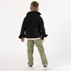 Camicia in gabardina nera per ragazzo