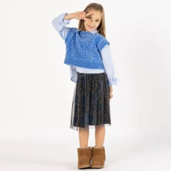 Camicia in popeline per bambina