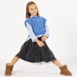 Camicia in popeline per bambina