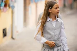 Camicia in popeline per bambina