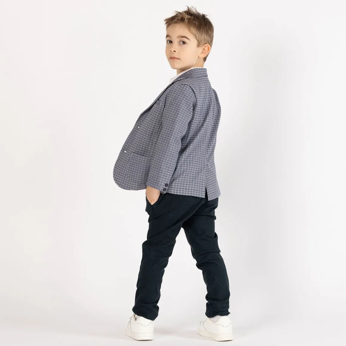 Camicia in popeline stretch per bambino