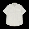 Camicia in tela di cotone con micro disegno da bambino