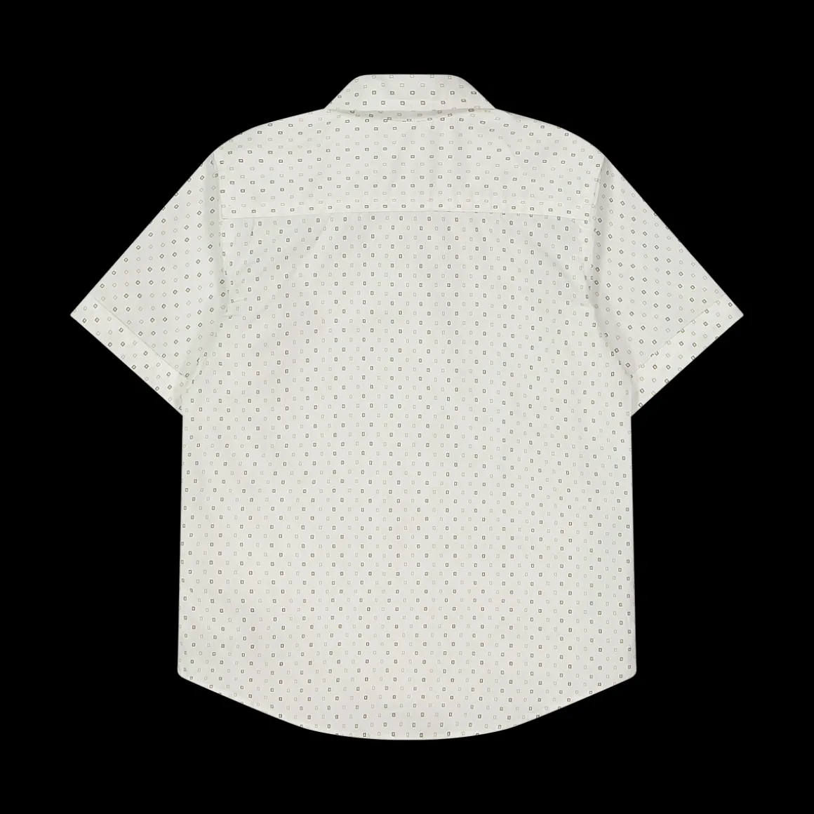 Camicia in tela di cotone con micro disegno da bambino
