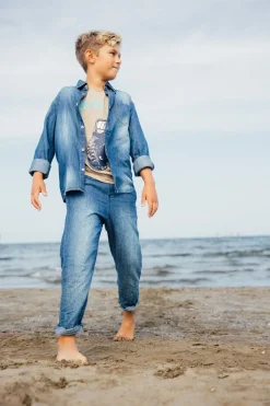 Camicia jeans leggero per bambino