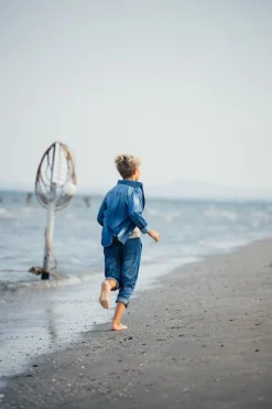 Camicia jeans leggero per bambino