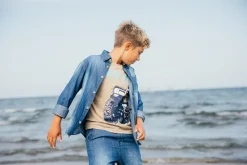 Camicia jeans leggero per bambino
