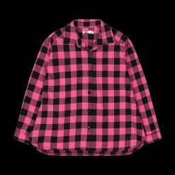 Camicia oversize a quadri per bambina