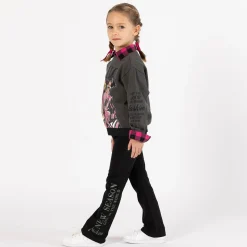 Camicia oversize a quadri per bambina