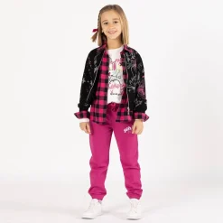 Camicia oversize a quadri per bambina