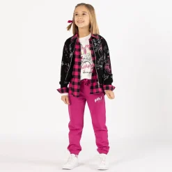 Camicia oversize a quadri per bambina